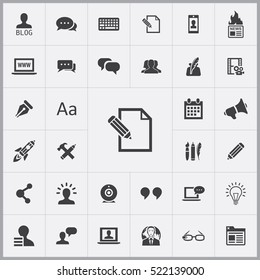 blog icons universal set for web and mobile