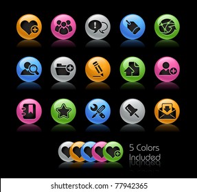 Blog & Internet Icons // Gelcolor Series -------It includes 5 color versions for each icon in different layers ---------