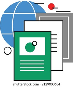 Blog Isolated Vector which can be easily modified or edit