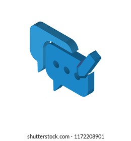 Blog isometric left top view 3D icon