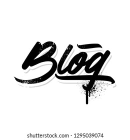 Blog. Lettering. Vector Illustration.