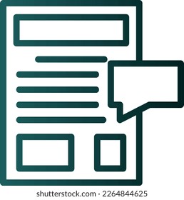 Blog Line GradientVector Icon Design
