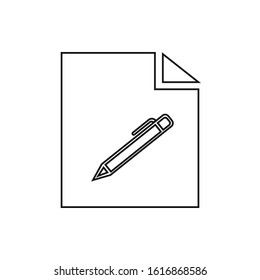 Blog line Icon Flat Graphic Design with white background