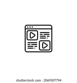 Blog Line Icon, Vector Template