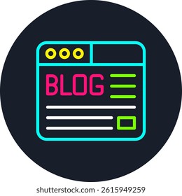 Blog Line Multi Colour Circle