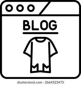 Blog Line Vektor Icon Design