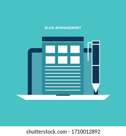 Blog management, Content management system concept