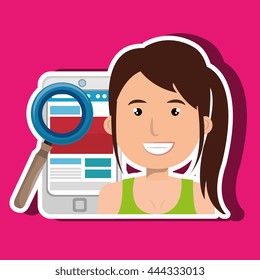 blog management design, vector illustration eps10 graphic 