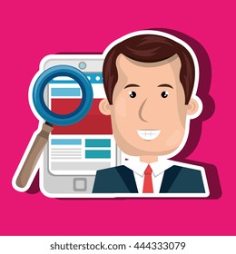 blog management design, vector illustration eps10 graphic 