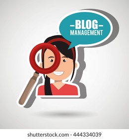 blog management design, vector illustration eps10 graphic 