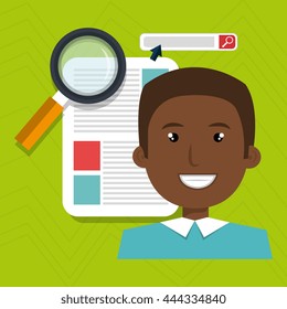 blog management design, vector illustration eps10 graphic 