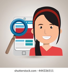 blog management design, vector illustration eps10 graphic 
