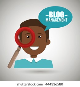 blog management design, vector illustration eps10 graphic 