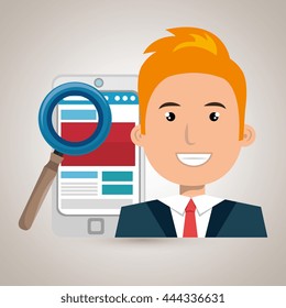 blog management design, vector illustration eps10 graphic 
