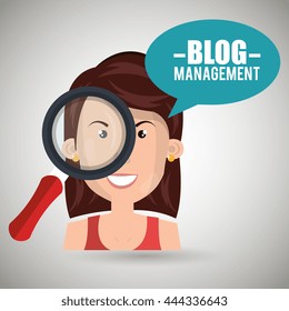 blog management design, vector illustration eps10 graphic 