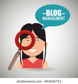 blog management design, vector illustration eps10 graphic 