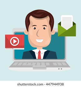 blog management design, vector illustration eps10 graphic 