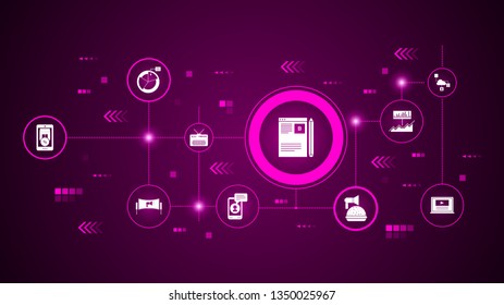 blog management icon. From Digital Marketing, Promotion set