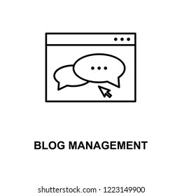 blog management line icon