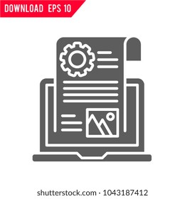 Blog management vector icon