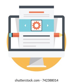Blog Management Vector Icon
