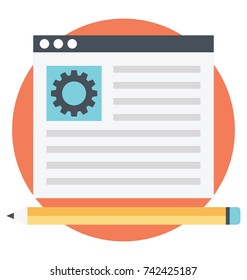 Blog Management Vector Icon 
