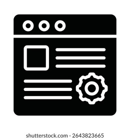 Ícone de vetor de gerenciamento de blogs que pode facilmente modificar ou editar
