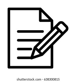 Blog Management Vector Line Icon