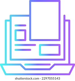 Blog Marketing icon with blue duotone style. internet, web, social, message, communication, online, website. Vector illustration