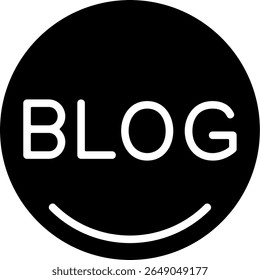 Blog Design de ícone preto moderno