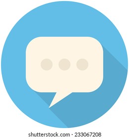 Blog, modern flat icon with long shadow