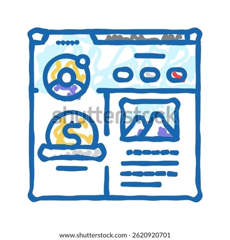 blog monetization doodle icon sketch vector. blog monetization sign. isolated symbol illustration