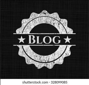 Blog on chalkboard