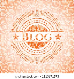  Blog orange mosaic emblem