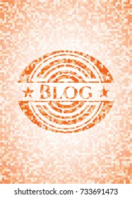 Blog orange mosaic emblem