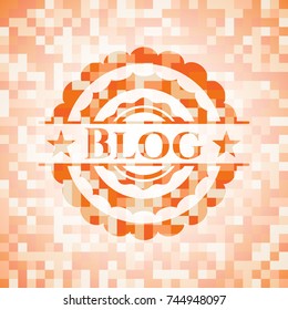 Blog orange mosaic emblem