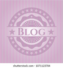 Blog pink emblem. Vintage.