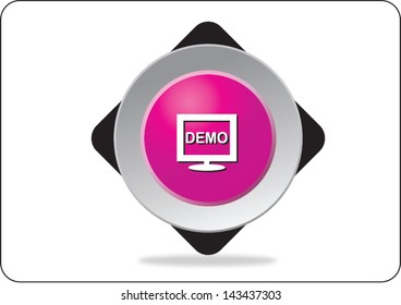 blog pink web icon on white background