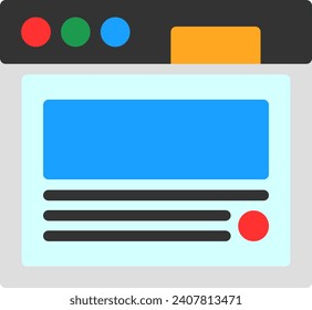 Blog post Flat Vector Icon Design