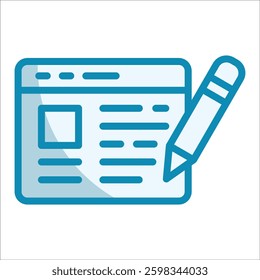 Blog Post Icon Element For Design