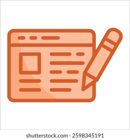 Blog Post Icon Element For Design