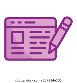 Blog Post Icon Element For Design