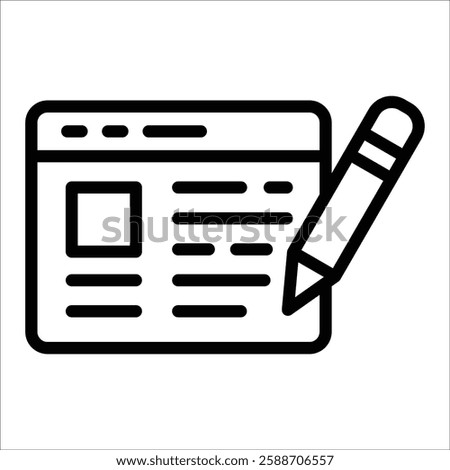 Blog Post Icon Element For Design