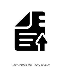Blog Posting flach schwarz Symbol einzeln auf weißem Hintergrund Vektorgrafik | Semiosymbole