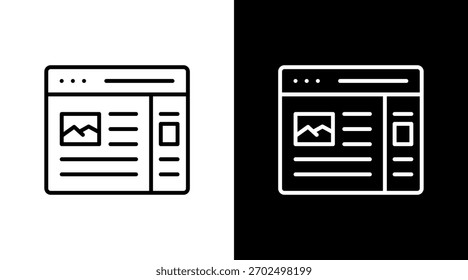 Blog Posts Ícone Definir Coleção de Estilos Múltiplos