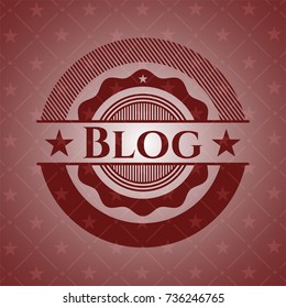 Blog retro style red emblem