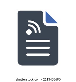 Blog RSS icon, Vector graphics