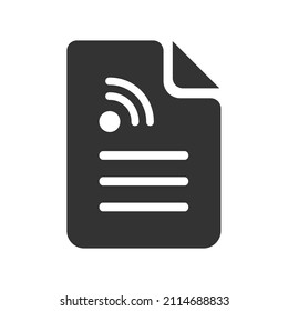 Blog RSS icon, Vector graphics