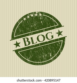 Estampilla de goma de blog