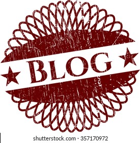 Blog rubber seal with grunge texture